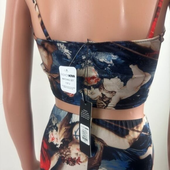 Fashion Nova Long Ago Artistic Print Biblical Masterpiece Legging Set  Sz Small - Picture 7 of 11